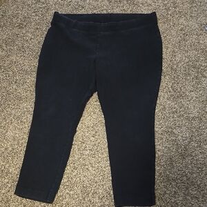 Lands' End Black Cotton Blend Top